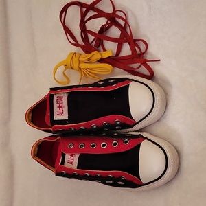 Converse all stars  Double shoe style 2 pair of shoe strings